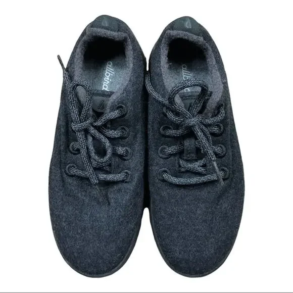 ALLBIRDS Classic Wool Runner Sneaker Dark Gray Size 6 Lace Up Comfortable - Picture 9 of 9